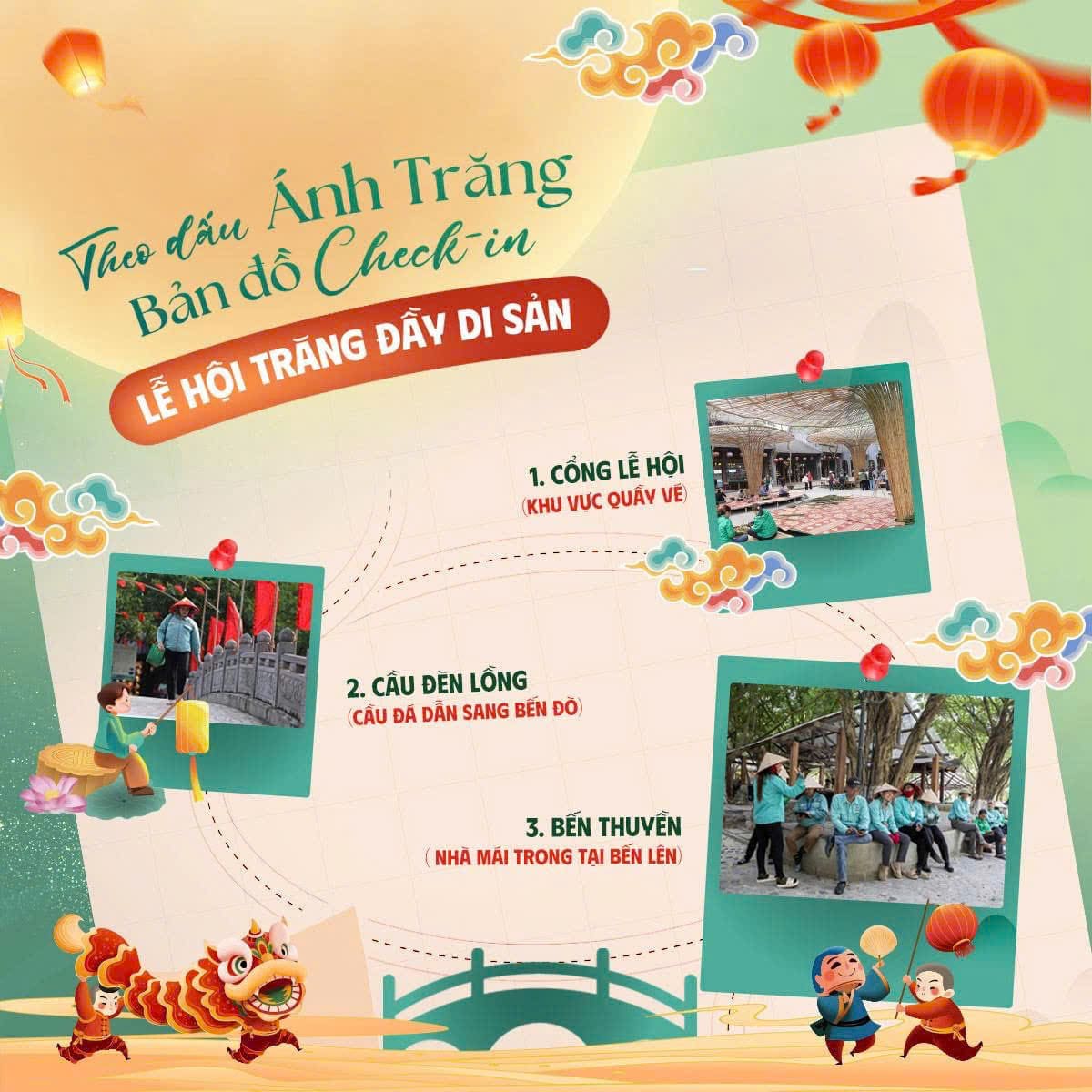 Bản đồ check-in Lễ hội Trăng Đầy Di Sản